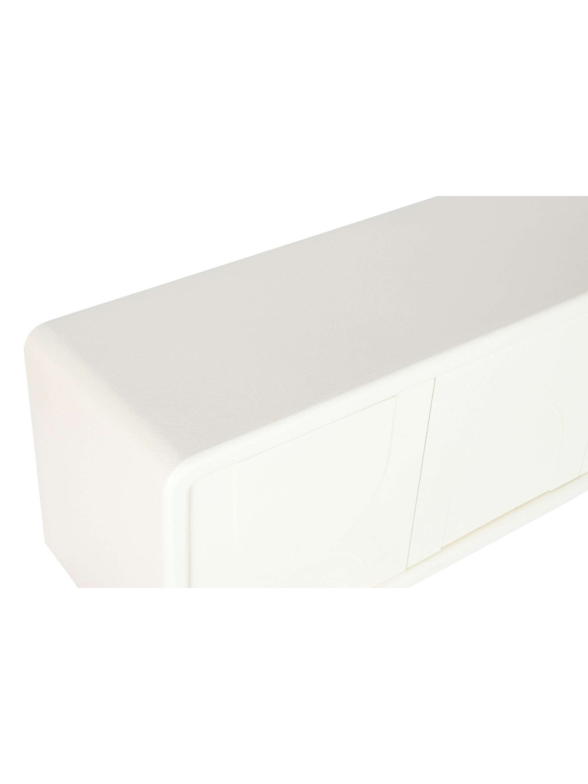 Meuble tv blanc demi cylindre