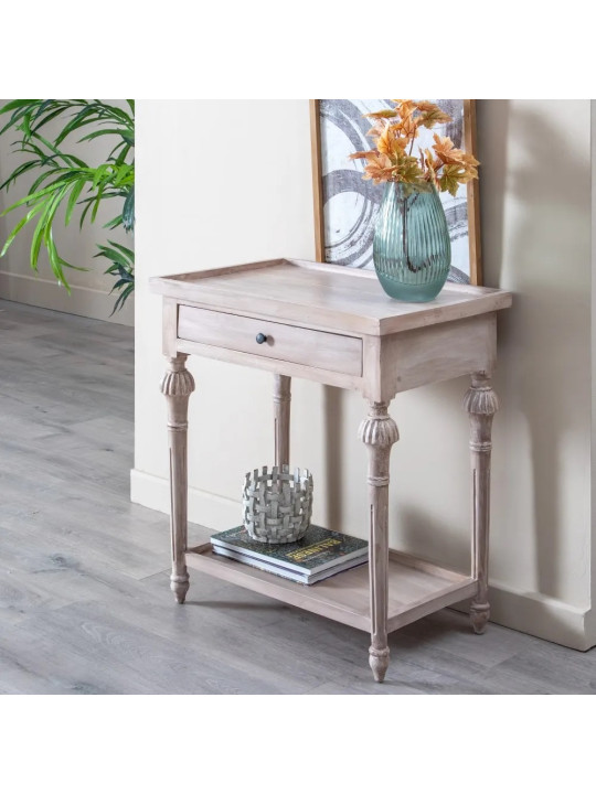 Table d'appoint en bois de mindi