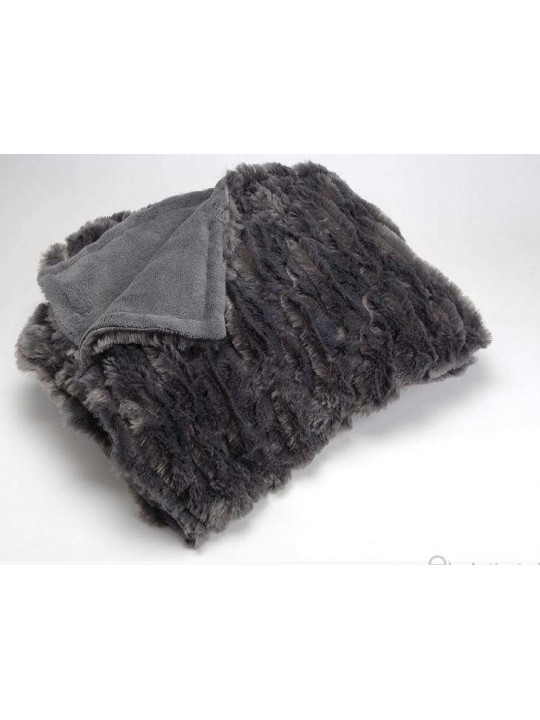 Plaid gris foncé Vague 170*130 cm