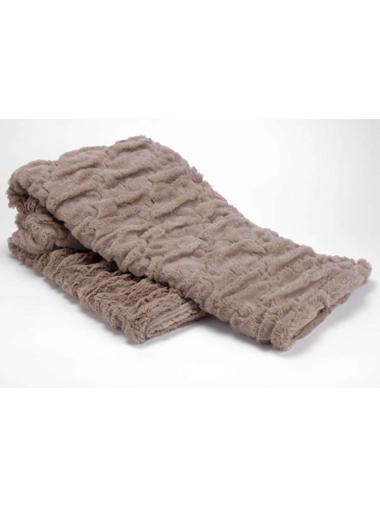 Plaid taupe Vague 170*130 cm