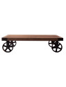 Table basse chariot industrielle