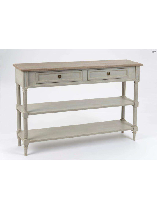 Console en bois 120 cm lin et chêne
