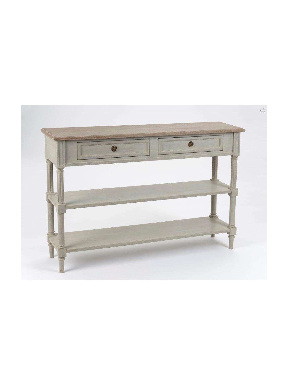Console en bois 120 cm lin et chêne