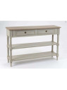 Console en bois 120 cm lin et chêne