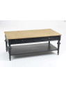 Table salon bois noir cérusée Amadeus