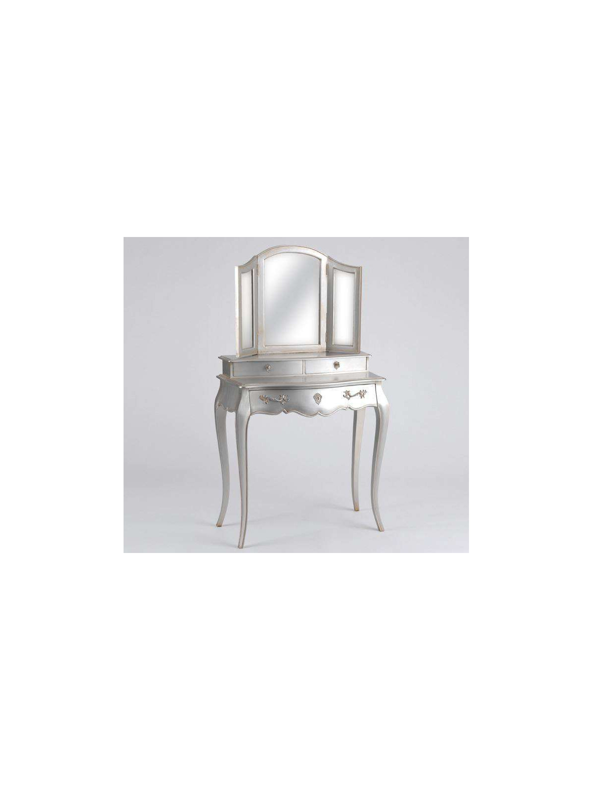Coiffeuse argentée baroque 